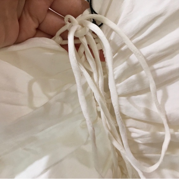 Zara bloggers favorite ruffle sleeve lined blend ruched lace up mini dress - Picture 16 of 16